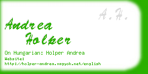 andrea holper business card